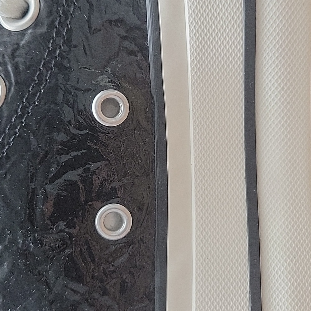 Converse Black and White High-Top Sneakers - Picture 8 of 14